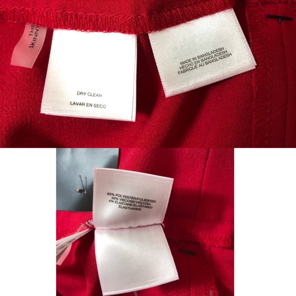 Nine West Waist Band Skinny Leg Crimson Red Versatile Stretch Pants Trousers 14 - Picture 8 of 15
